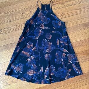 Everly Navy and Copper Floral Mini Dress